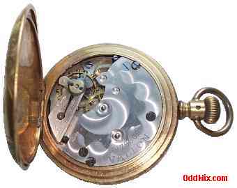 Vallon Pocket Watch Gold Fine Collectible Back Open [9 KB]